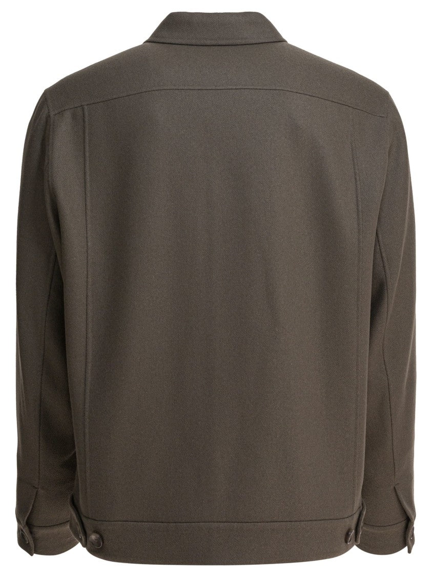 Vince Cropped Boxy Work Jacket With Classic Collar