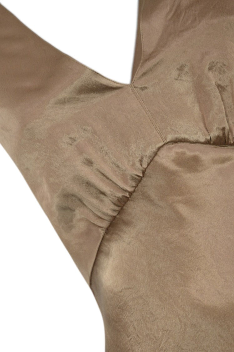 Max Mara Brown Midi Dress With Open-Back Design