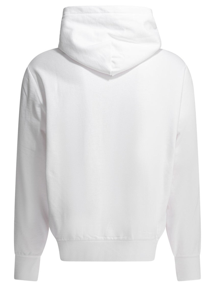 Polo Ralph Lauren White Hoodie With Kangaroo Pocket And Bold Polo Nyc Branding