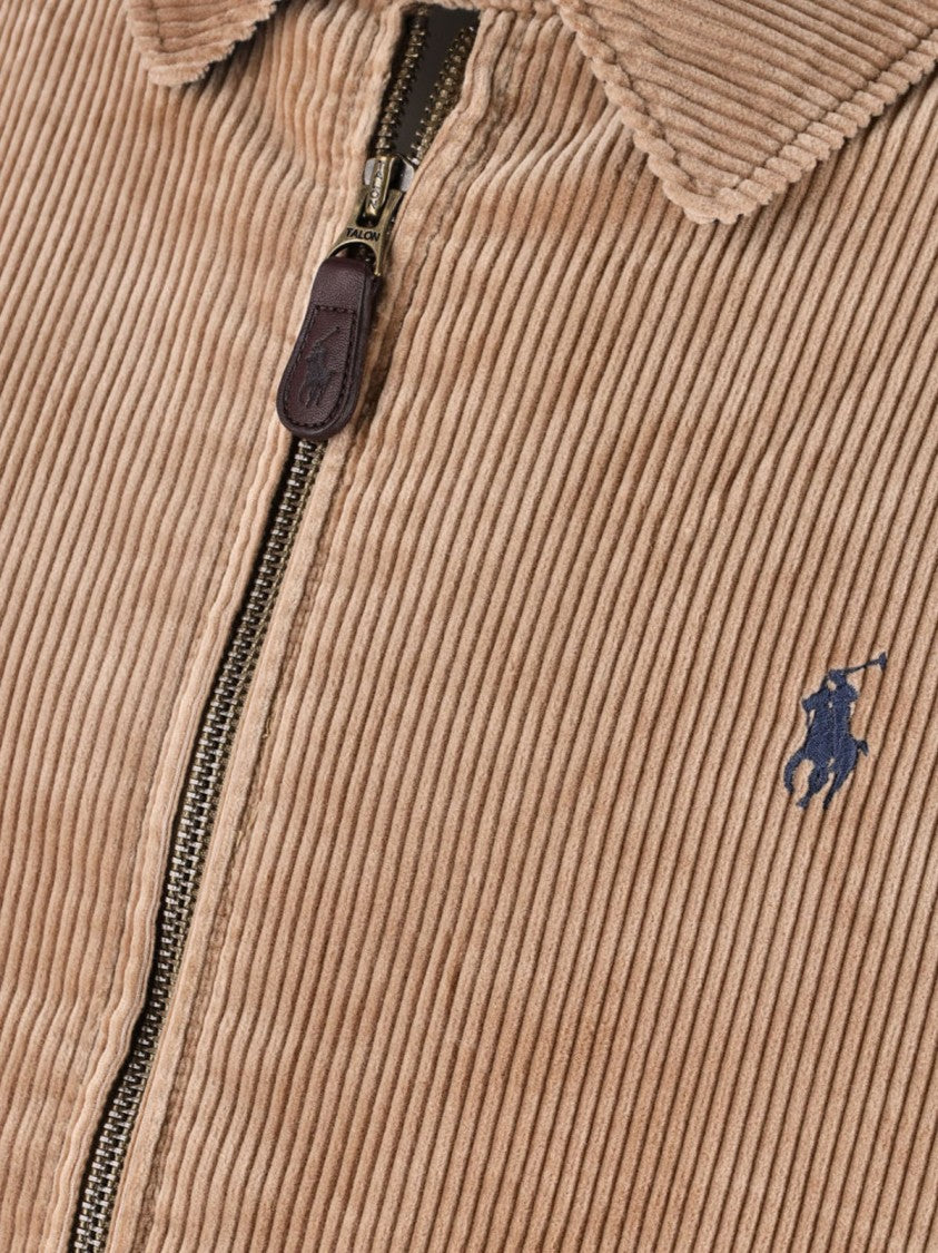 Polo Ralph Lauren Beige Wynton Corduroy Cotton Zip Jacket