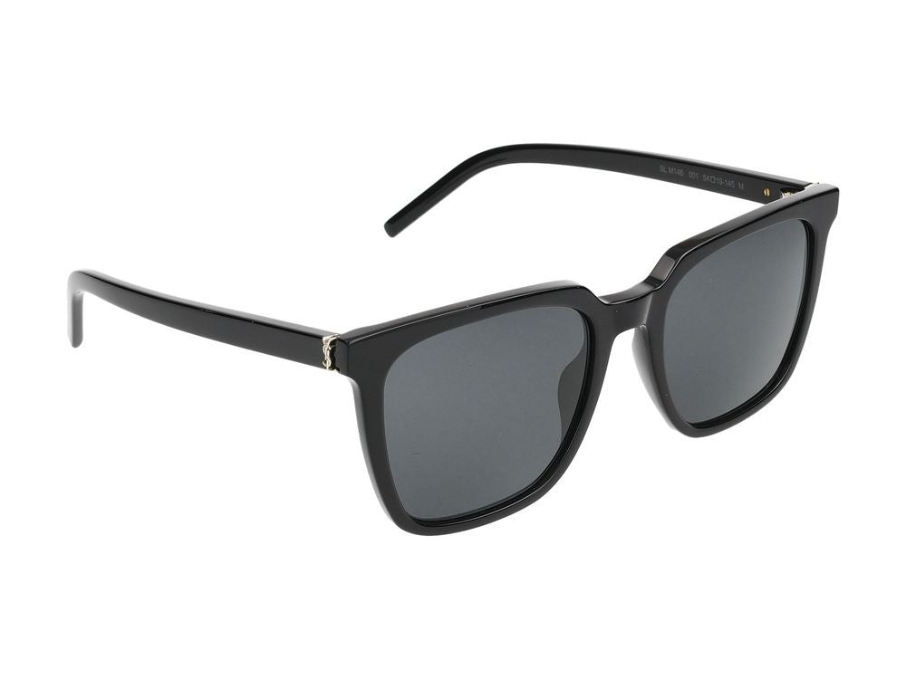 Saint Laurent Black Sl M146 Square Sunglasses