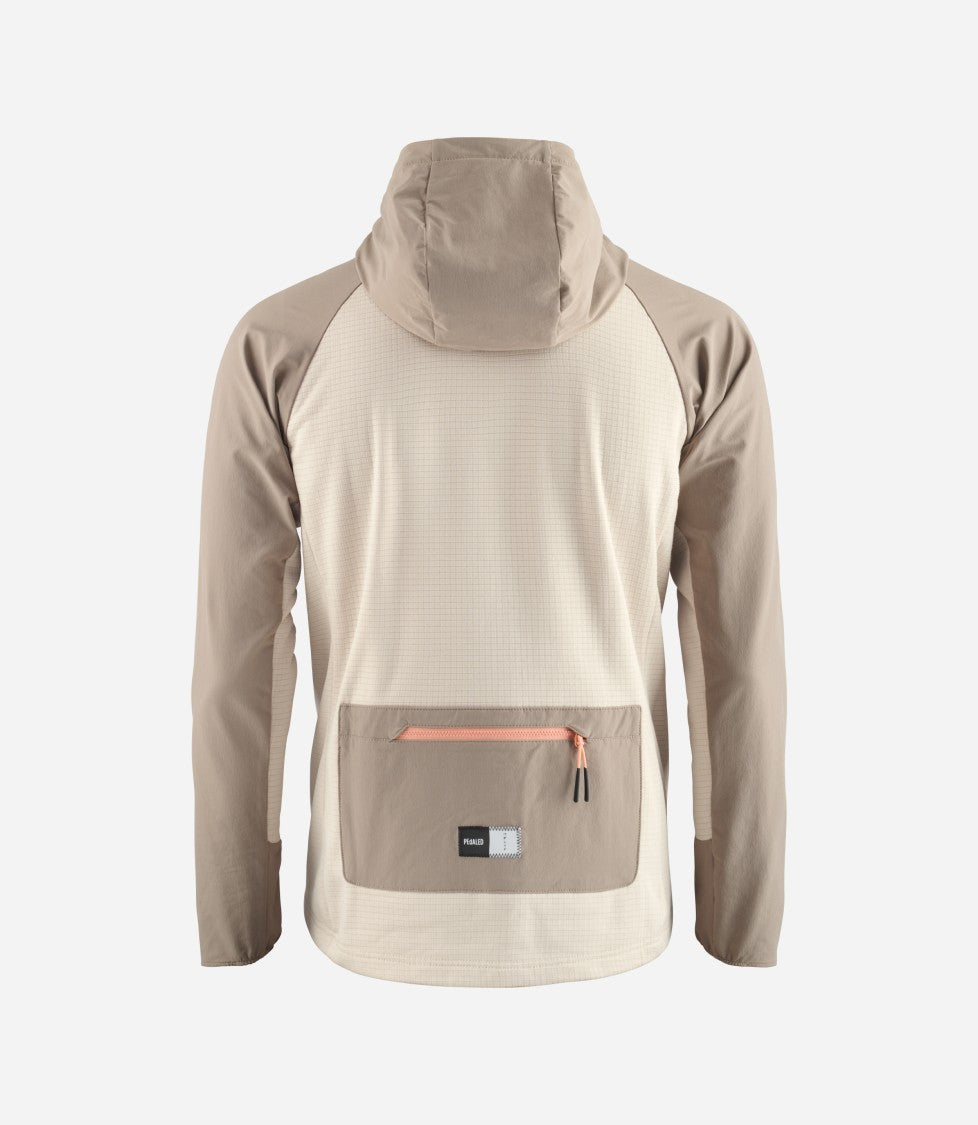 Pedaled Beige Gravel Merino Hooded Jersey