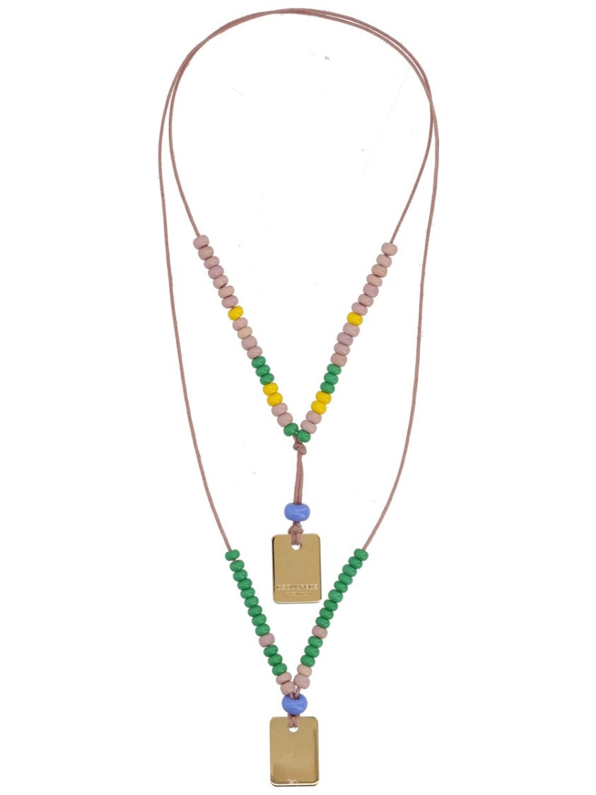Dsquared2 Pink Nassa Shell Double-Layered Necklace