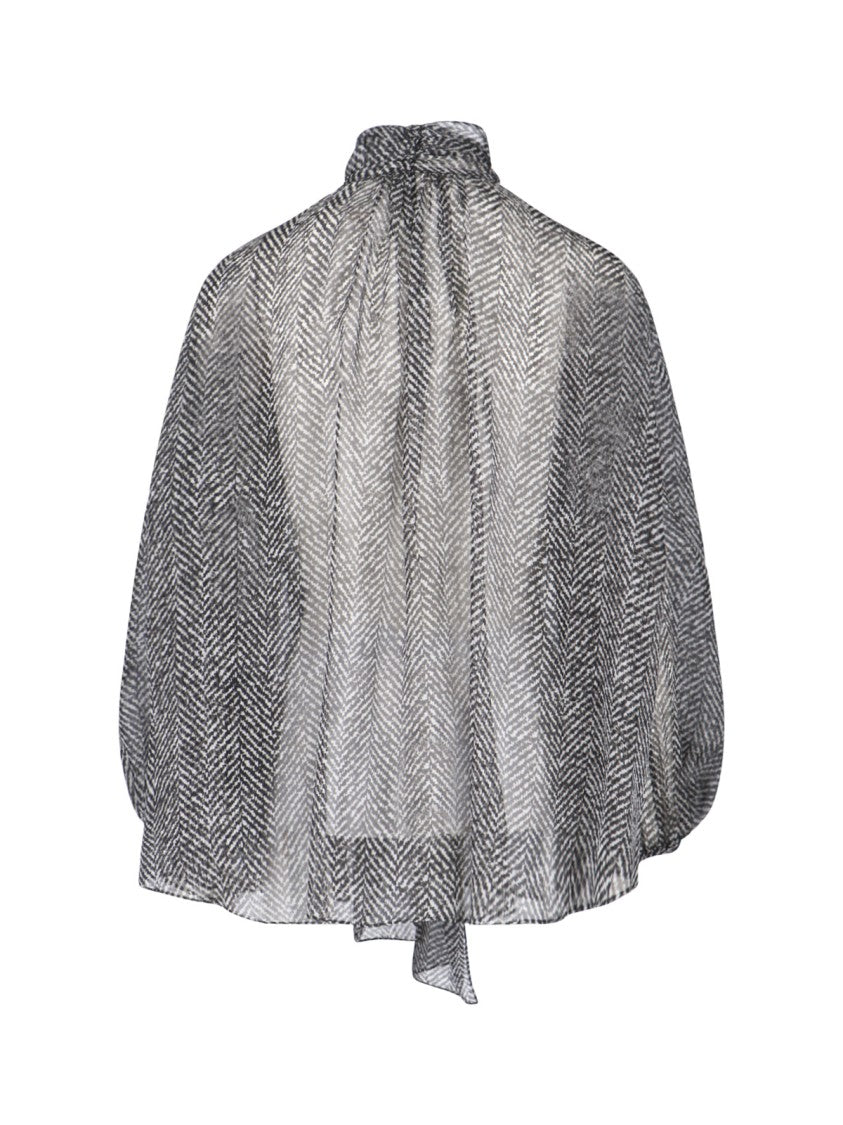 Dolce & Gabbana Silk Chiffon Shirt – Black