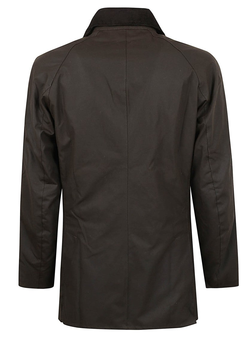 Barbour Sleek Sylkoil Waxed Cotton Jacket With Corduroy Collar