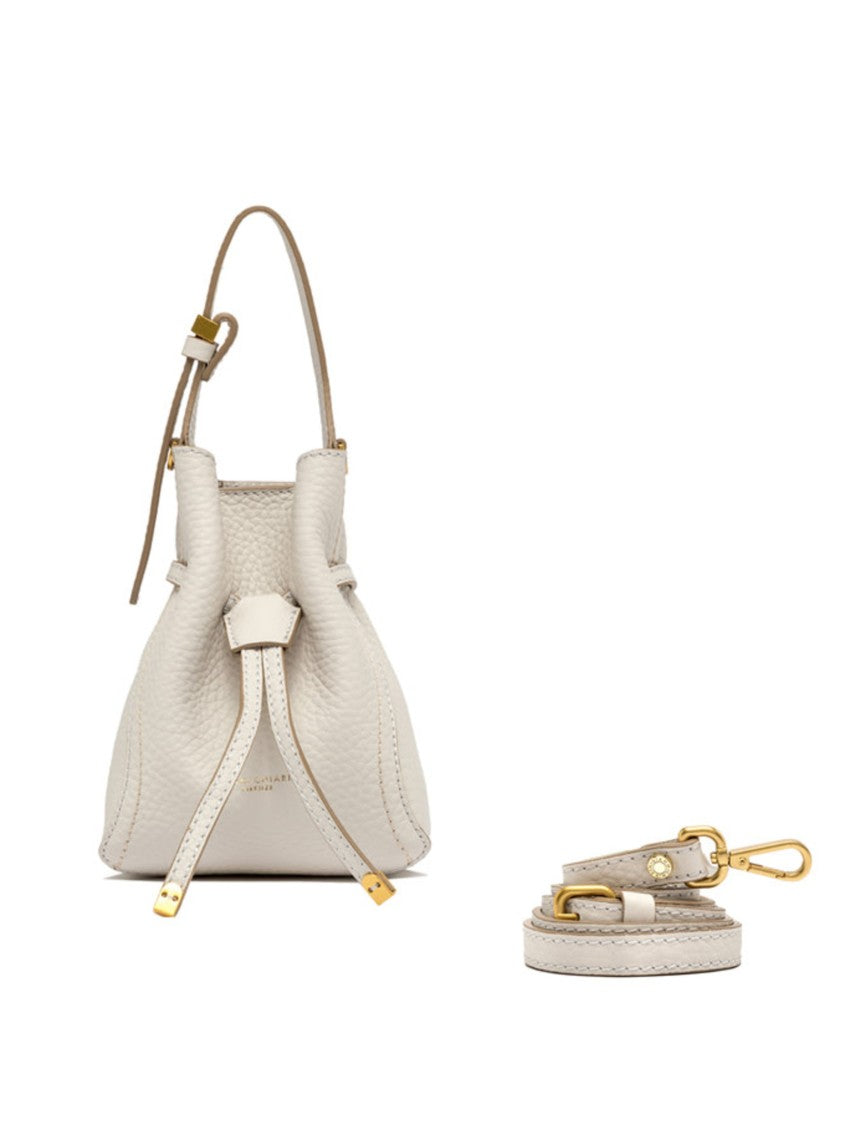 Gianni Chiarini Soft Textured Double Leather Handbag With Adjustable Strap