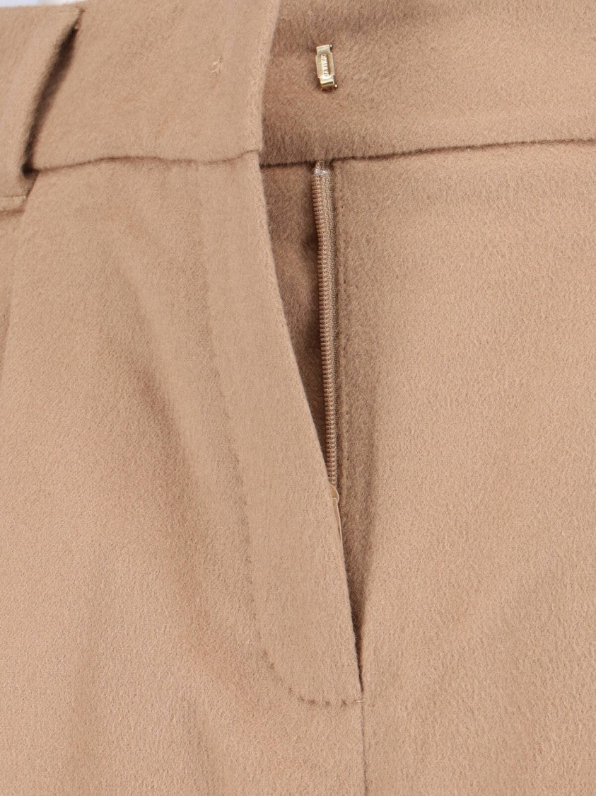 Max Mara High-Waisted Wool Trousers With Pleat Detail