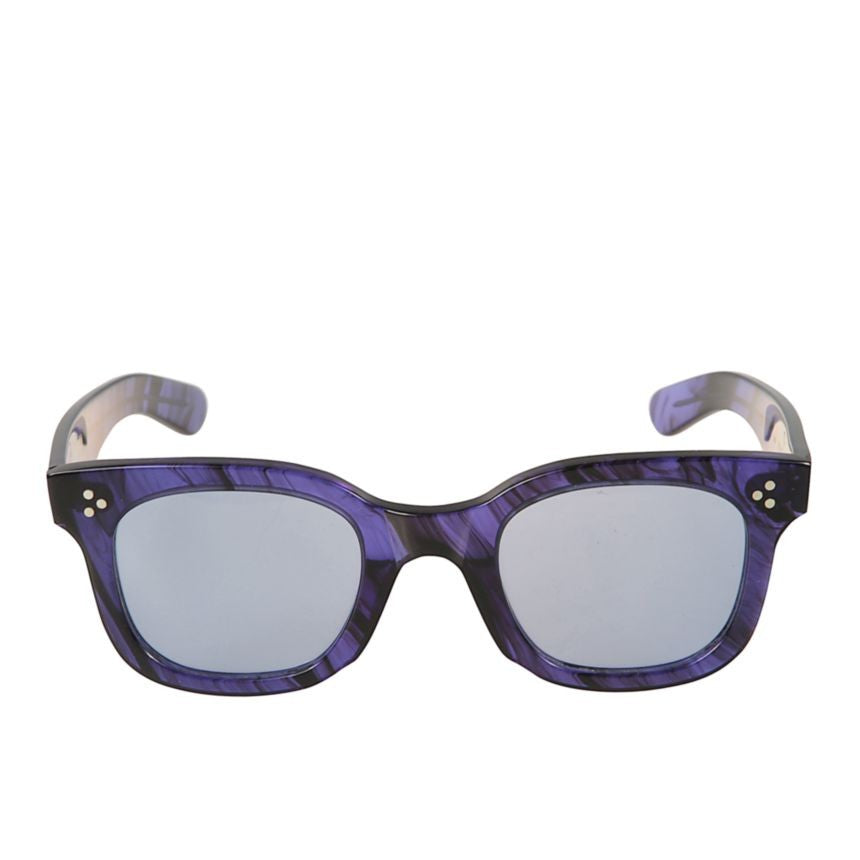 Kador Heritage Square Frame Sunglasses With Marbled Deep Purple Pattern