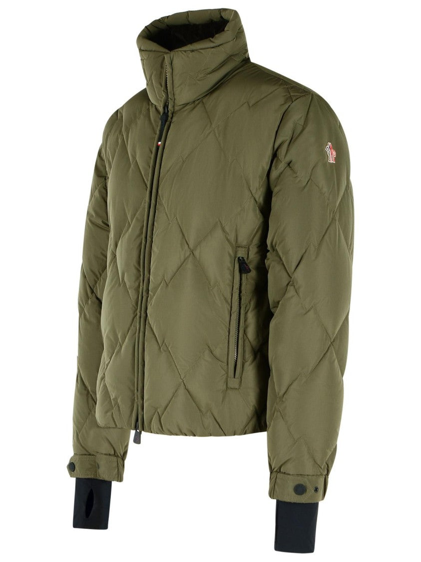 Moncler Grenoble Olive Green Bramans Quilted Polyester Jacket