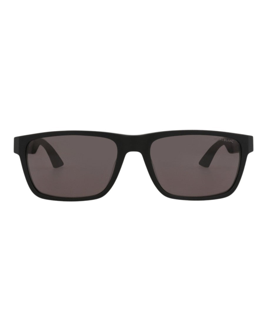 Montblanc Square-Frame Recycled Acetate Sunglasses