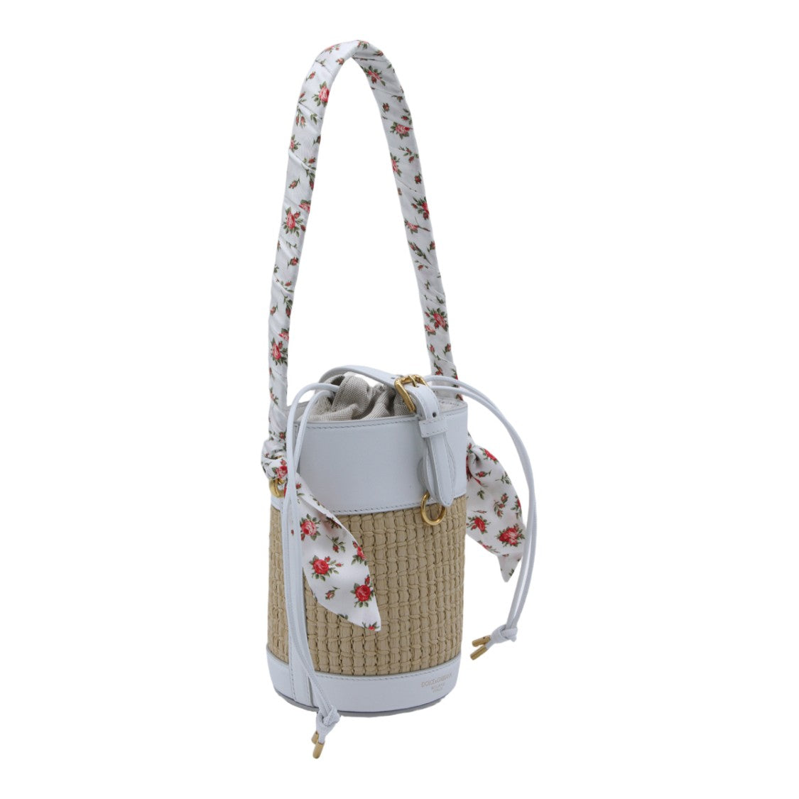 Dolce & Gabbana Woven Straw Bucket Bag