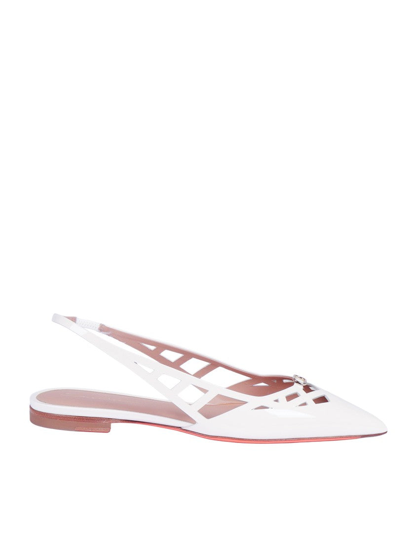 Santoni Stella Flat Pointed Slingback Flats