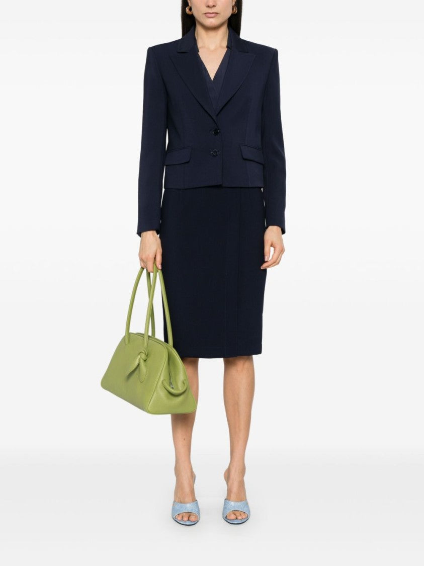 Patrizia Pepe Tailored Navy Blazer With Structured Shoulders