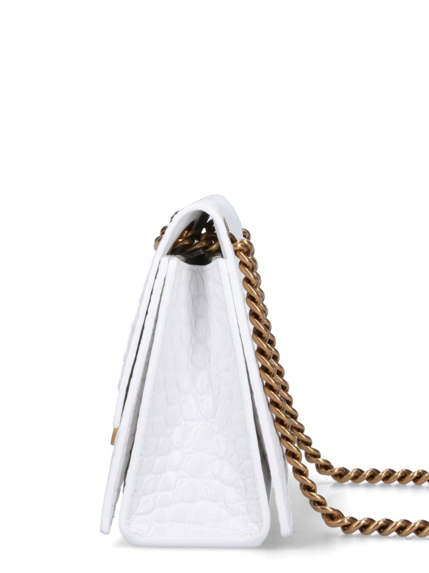 Balenciaga Small 'Crush' Shoulder Bag – White