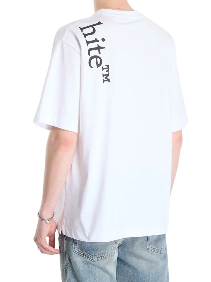 Off-White Minimalist Short-Sleeve Tee With Graphic Print