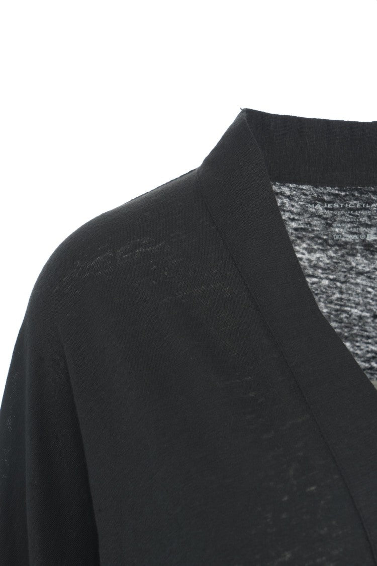 Majestic Filatures Short Linen Kimono