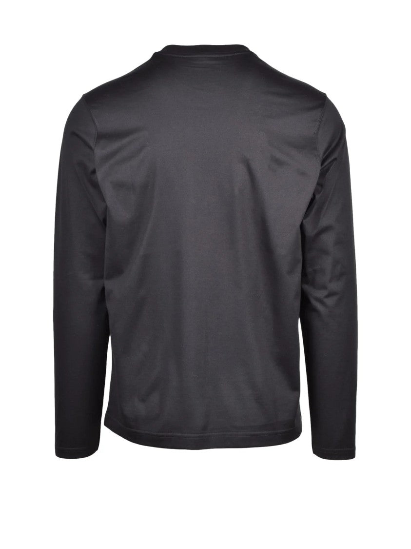 Paul & Shark Classic Black T-Shirt With Subtle Embroidered Logo