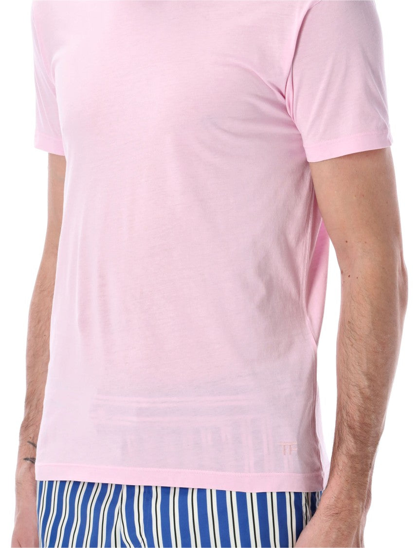 Tom Ford Lightweight Cotton-Silk Blend Tee With Logo Detailing