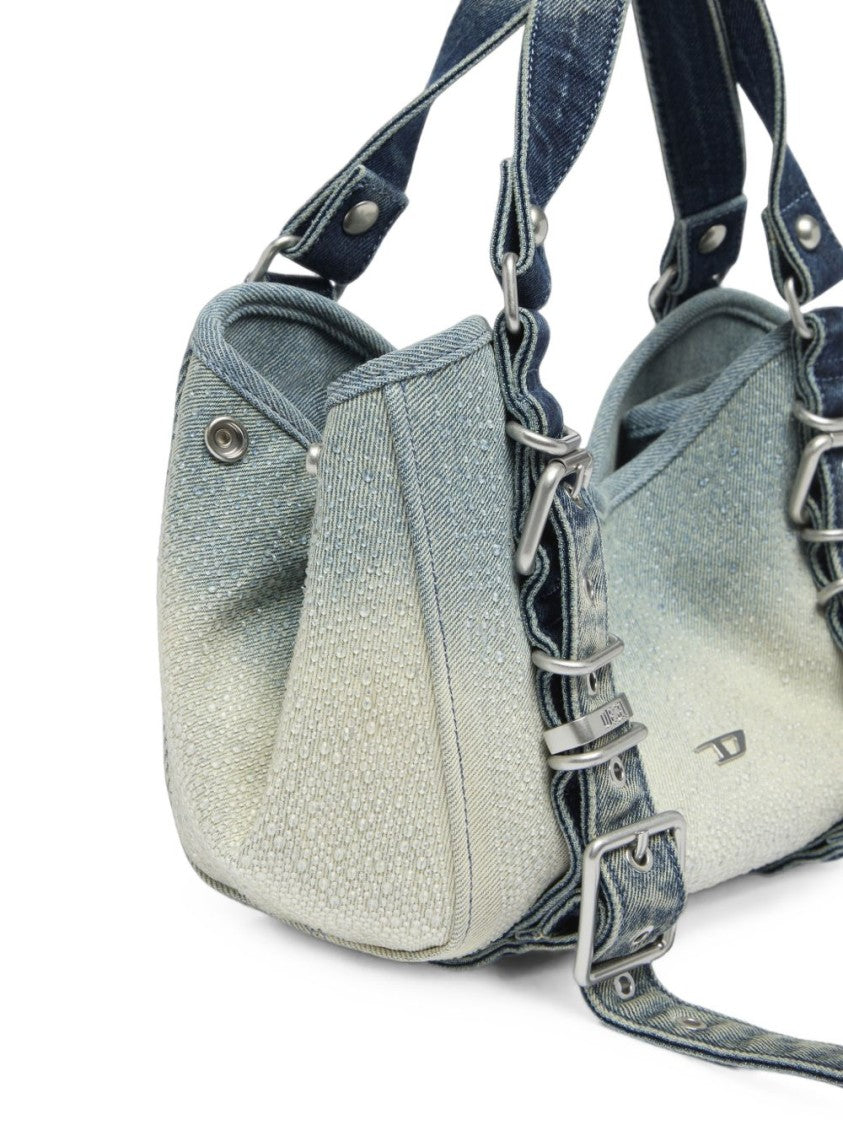 Diesel Gradient Design Handbag With Dual Handles And Decorative Straps
