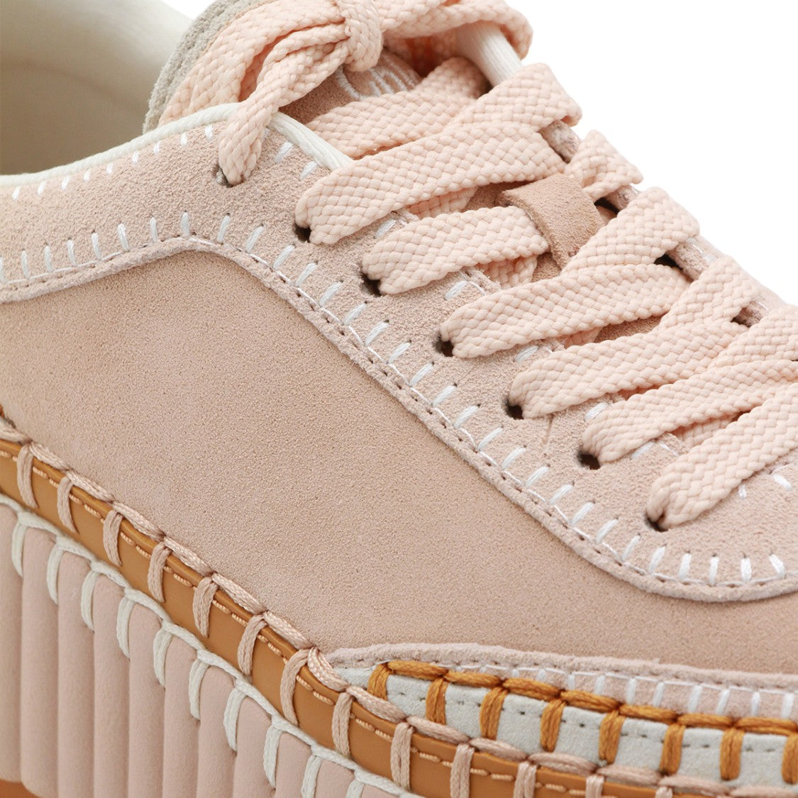 Chloé Layered Sneakers With Whipstitch Accents