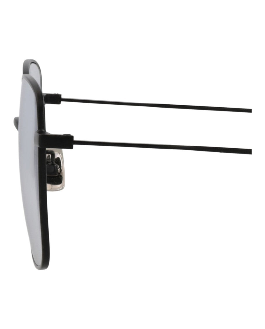 Saint Laurent Square-Frame Metal Sunglasses With Comfort Nose Pads