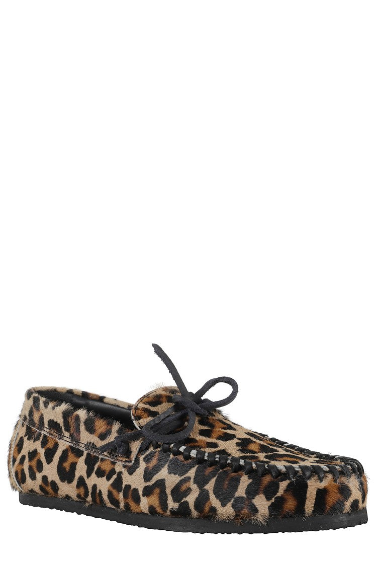 Semi Couture Leopard Print Pony Hair Loafers