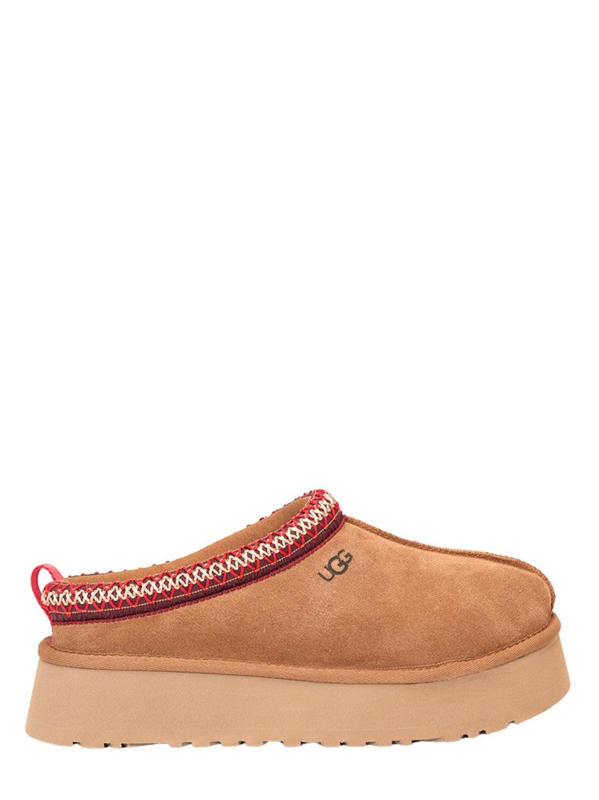 Ugg Slip-On Suede Sandals With Woven Trim