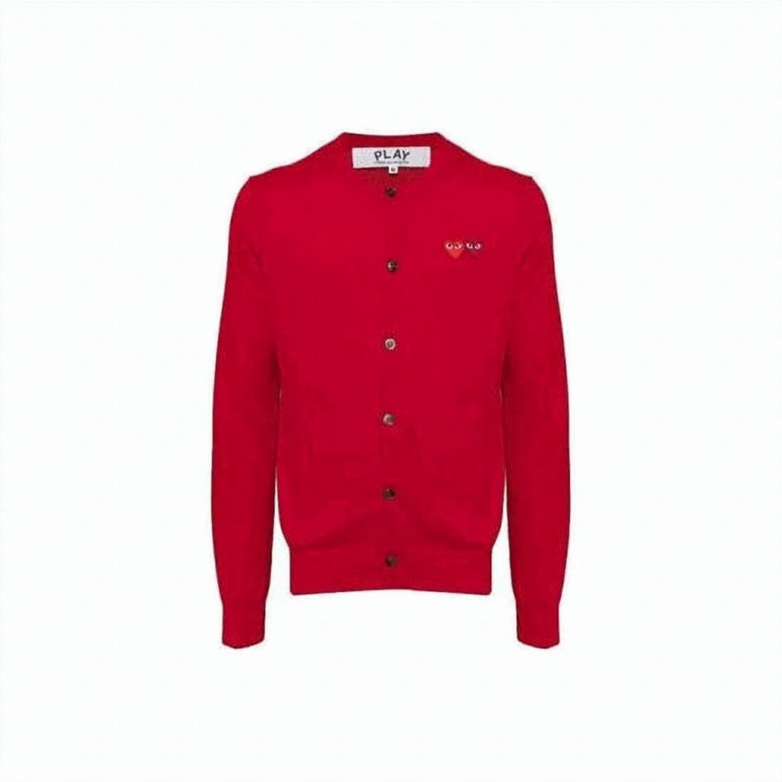 Comme Des Garçons Red Wool Cardigan