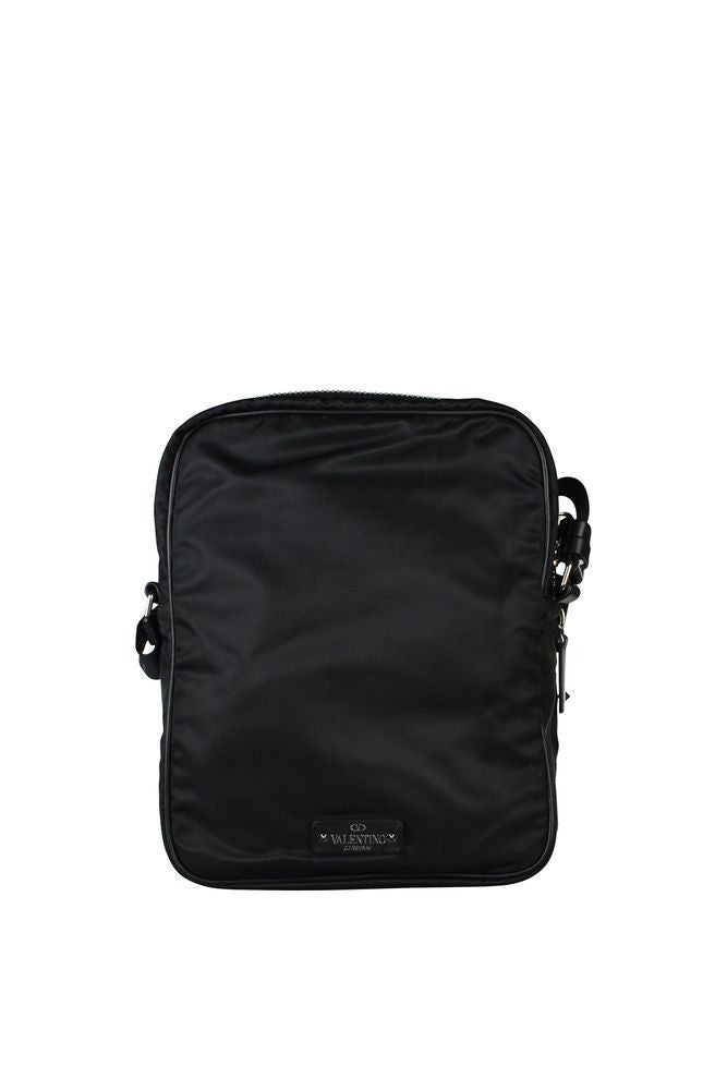 Valentino Garavani Compact Black Nylon Messenger Bag