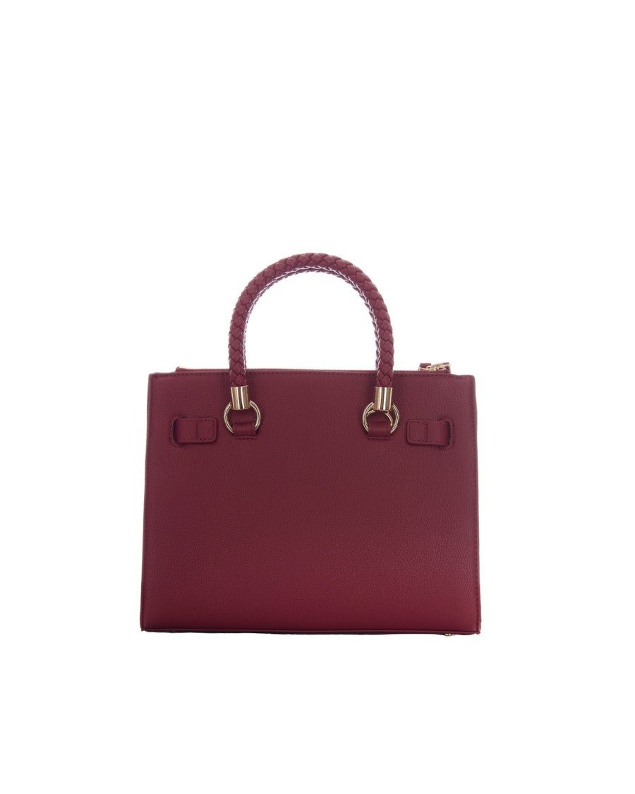 Liu Jo Brick Red Satchel S Textured Vegan Bag