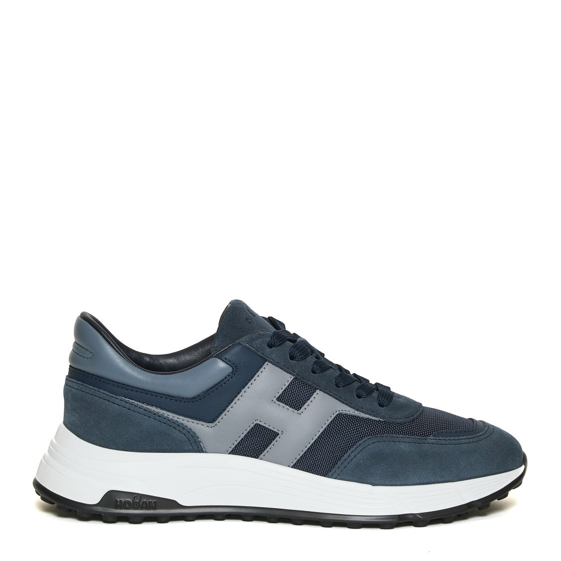 Hogan Hyperlight Suede And Fabric Blue Sneakers