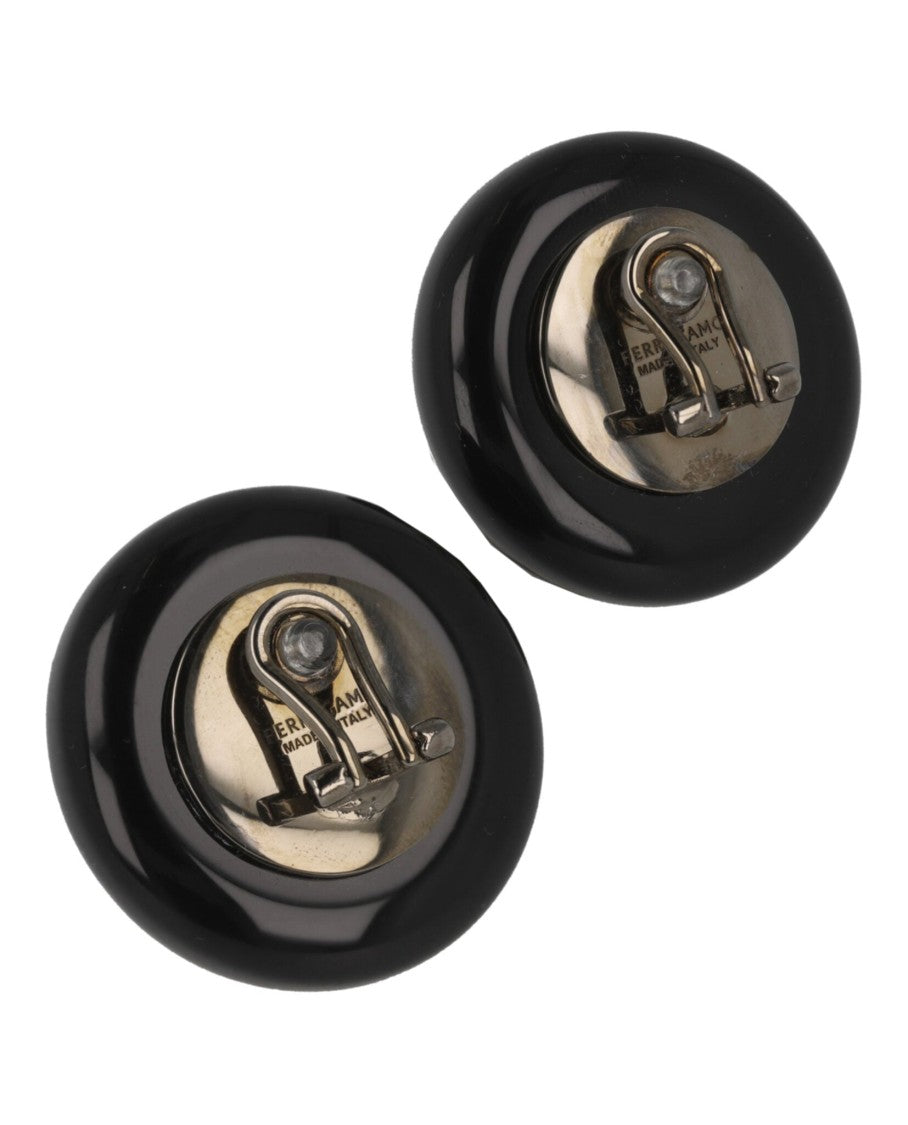 Ferragamo Large Sculptural Clip On Earrings