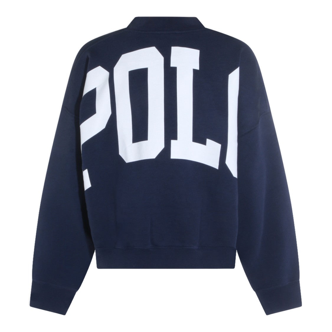 Polo Ralph Lauren Relaxed-Fit Blue Sweater With Oversized Back Design