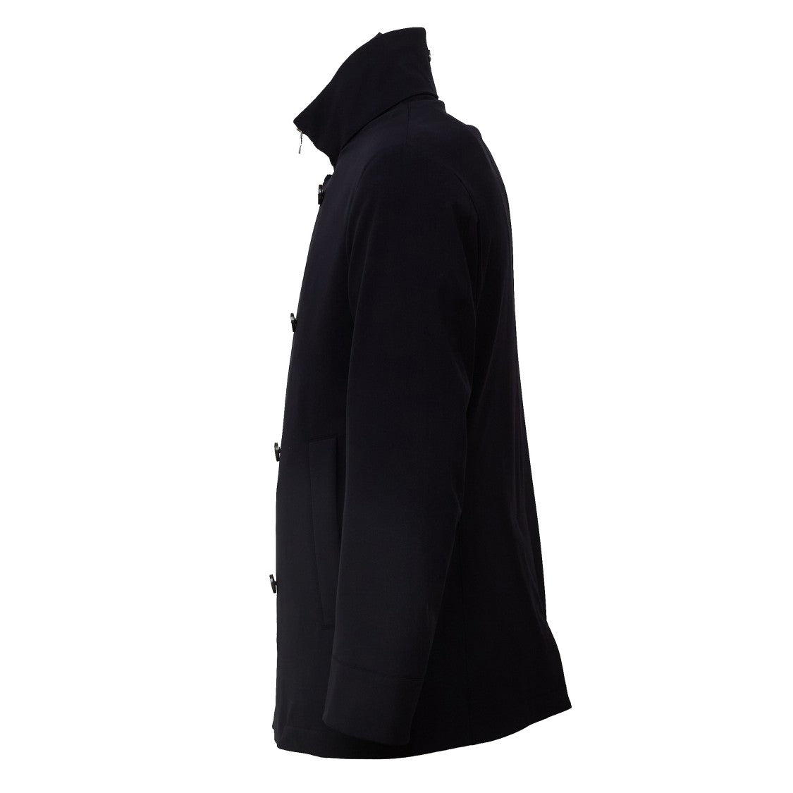 Montecore Double-Breasted Peacoat With Two-Way Zip And Logo Buttons