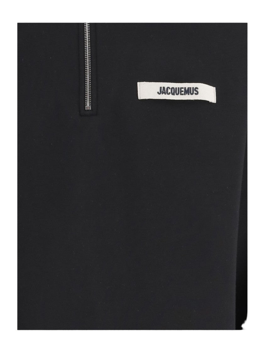 Jacquemus High Collar Cotton Fleece Sweatshirt