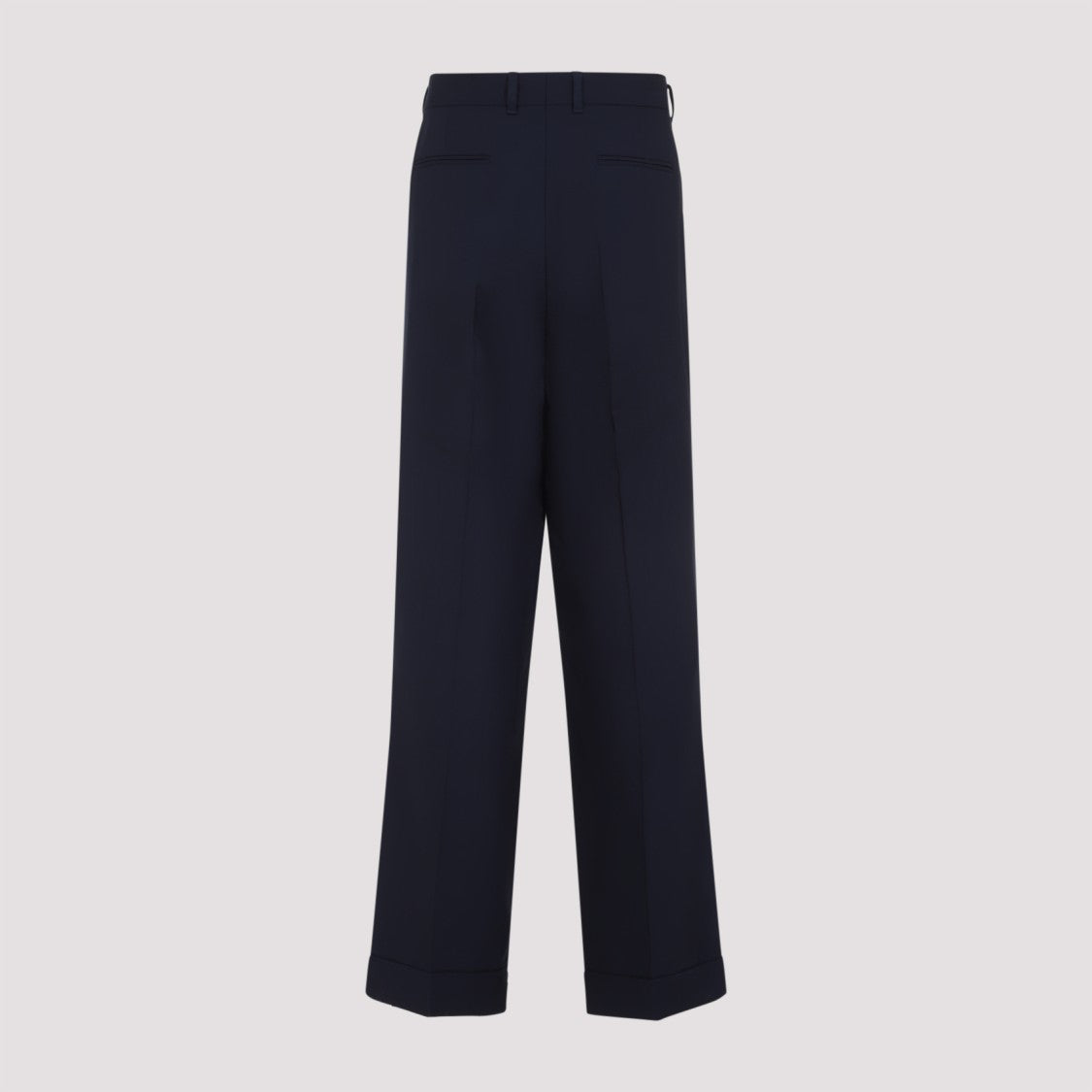 Casablanca Front Pleat Blue Virgin Wool Pants