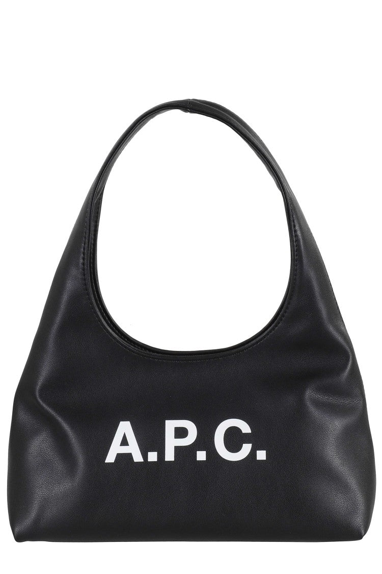 A.P.C. Black Baby Ninon Polyurethane Shoulder Bag