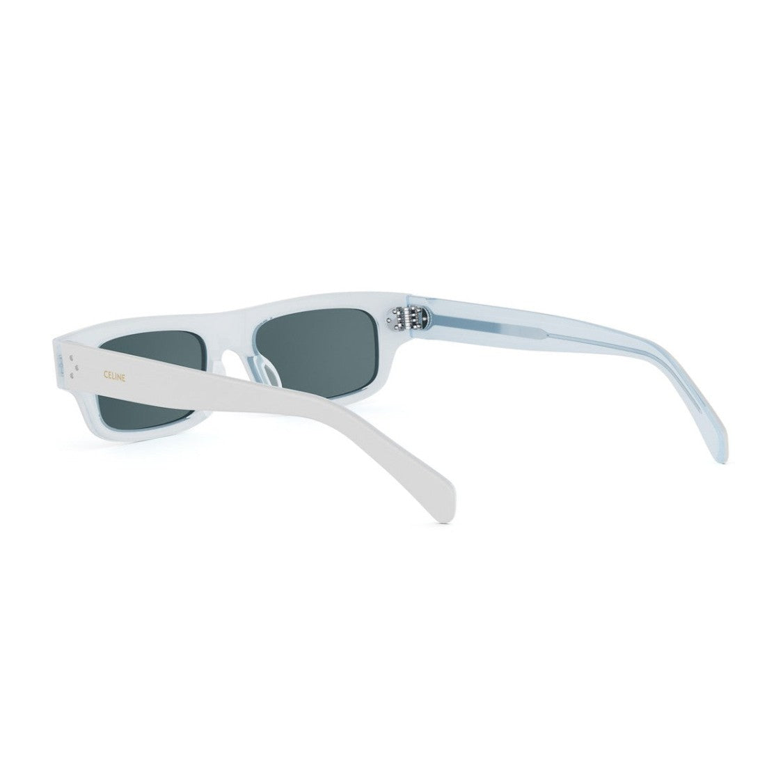 Celine White 3 Dots Hd Acetate Rectangular Sunglasses