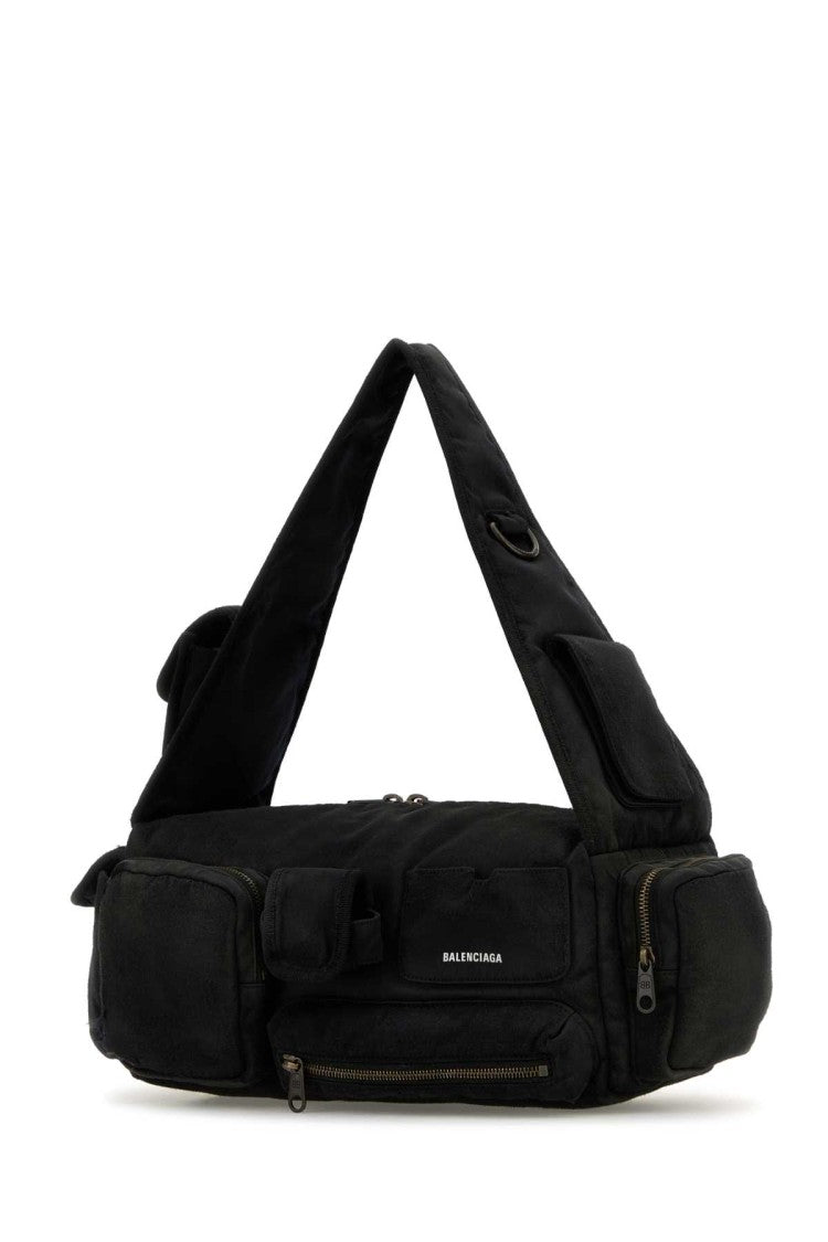 Balenciaga Black Nylon Superbusy S Shoulder Bag