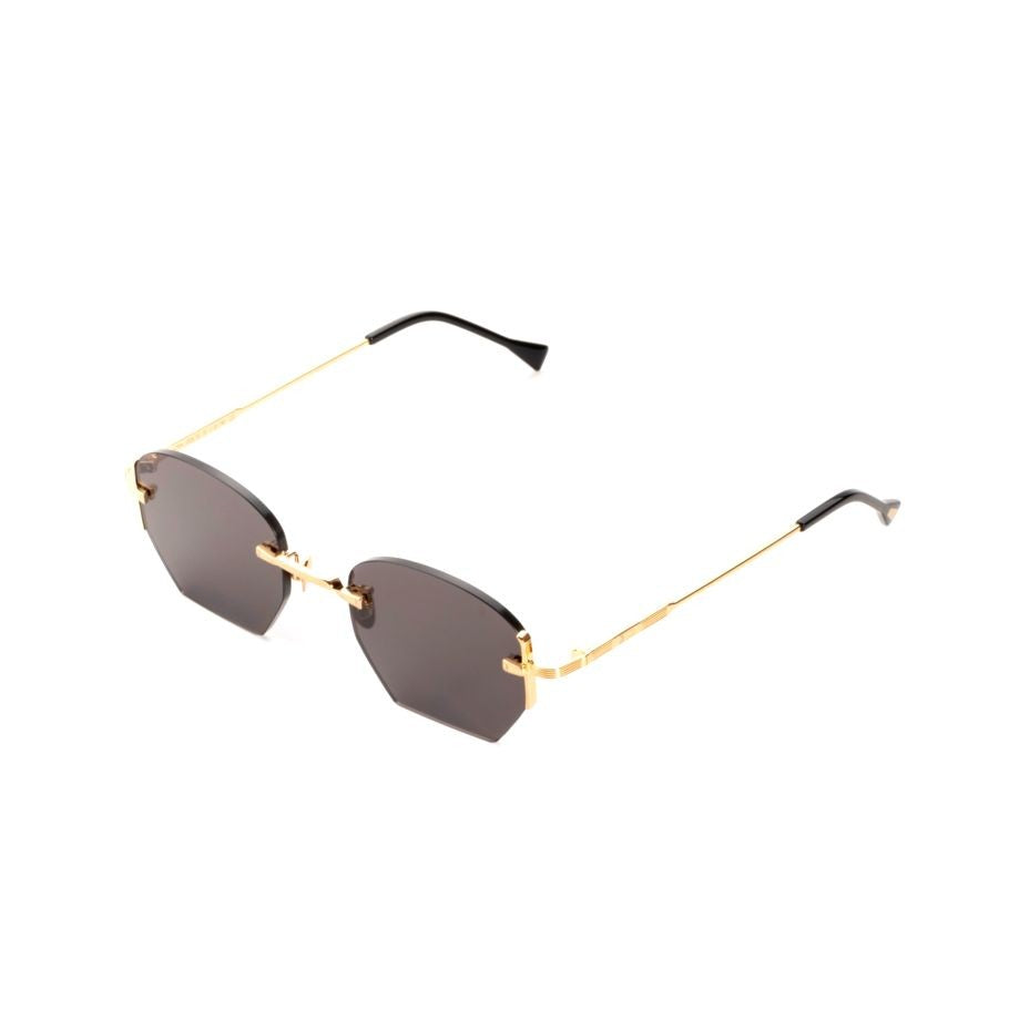 Kyme Ezra Geometric Rimless Sunglasses With Gold-Toned Frame