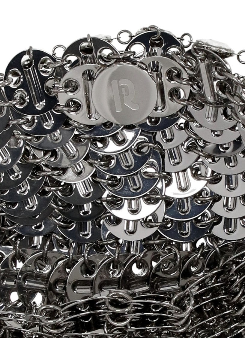 Rabanne Silver All-Over Strass Embellishment Shoulder Bag