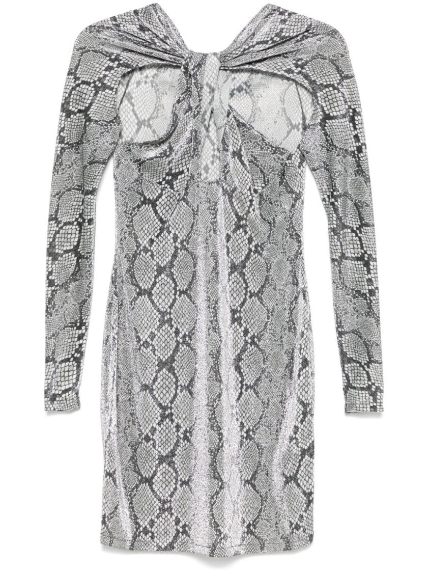Coperni Asymmetric Neck Long Sleeve Dress