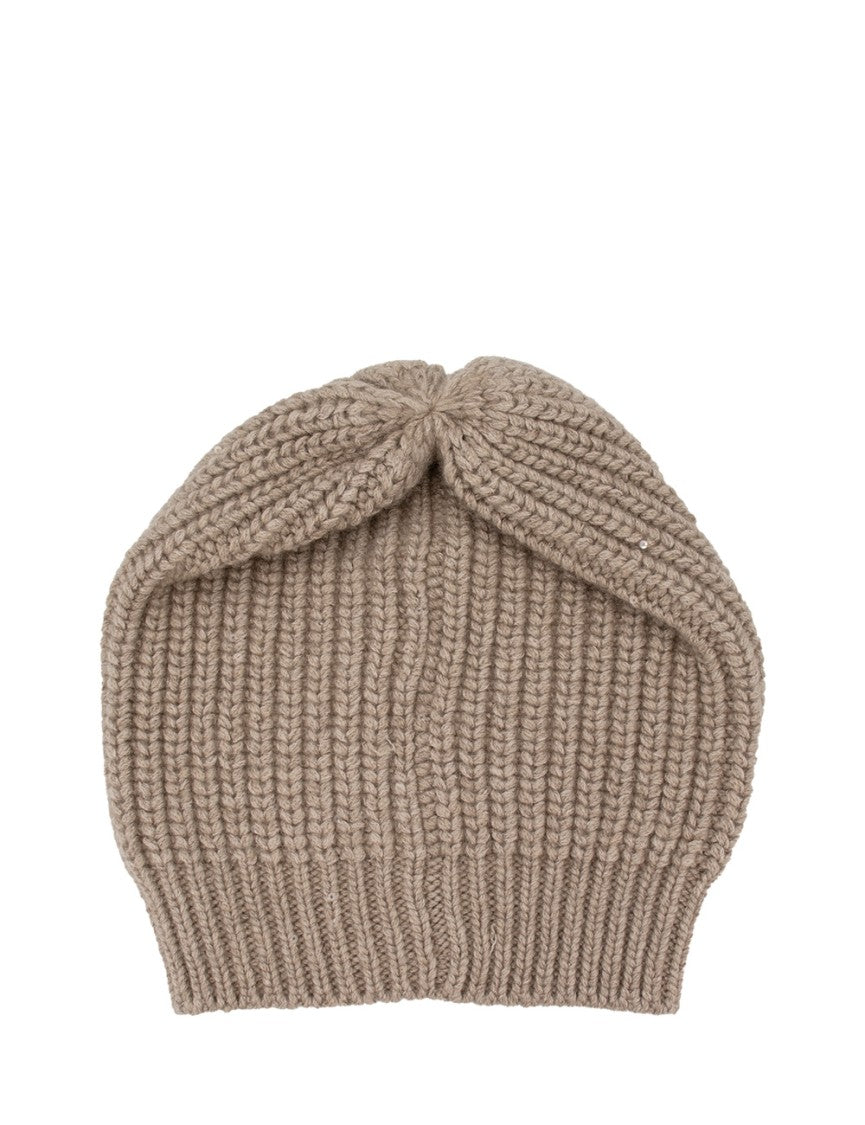 Brunello Cucinelli Ribbed Cashmere-Silk Beanie With Sequin Embellishments