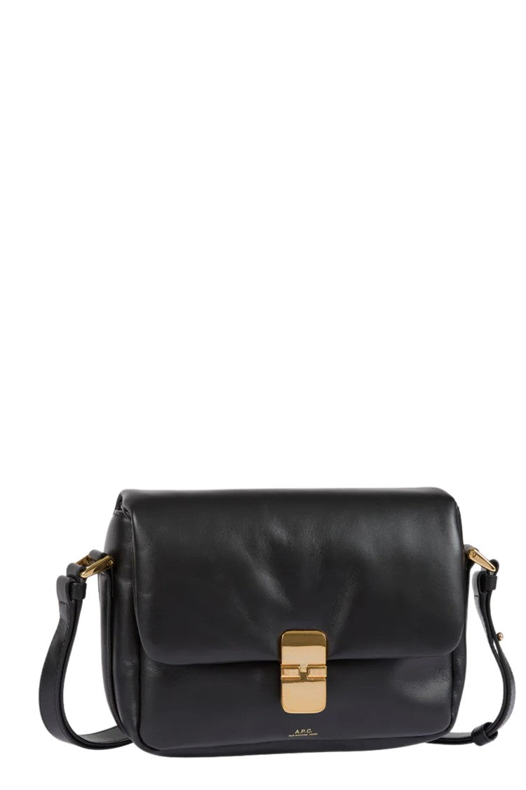 A.P.C. Black Sac Grace Soft Gold-Tone Leather Shoulder Bag