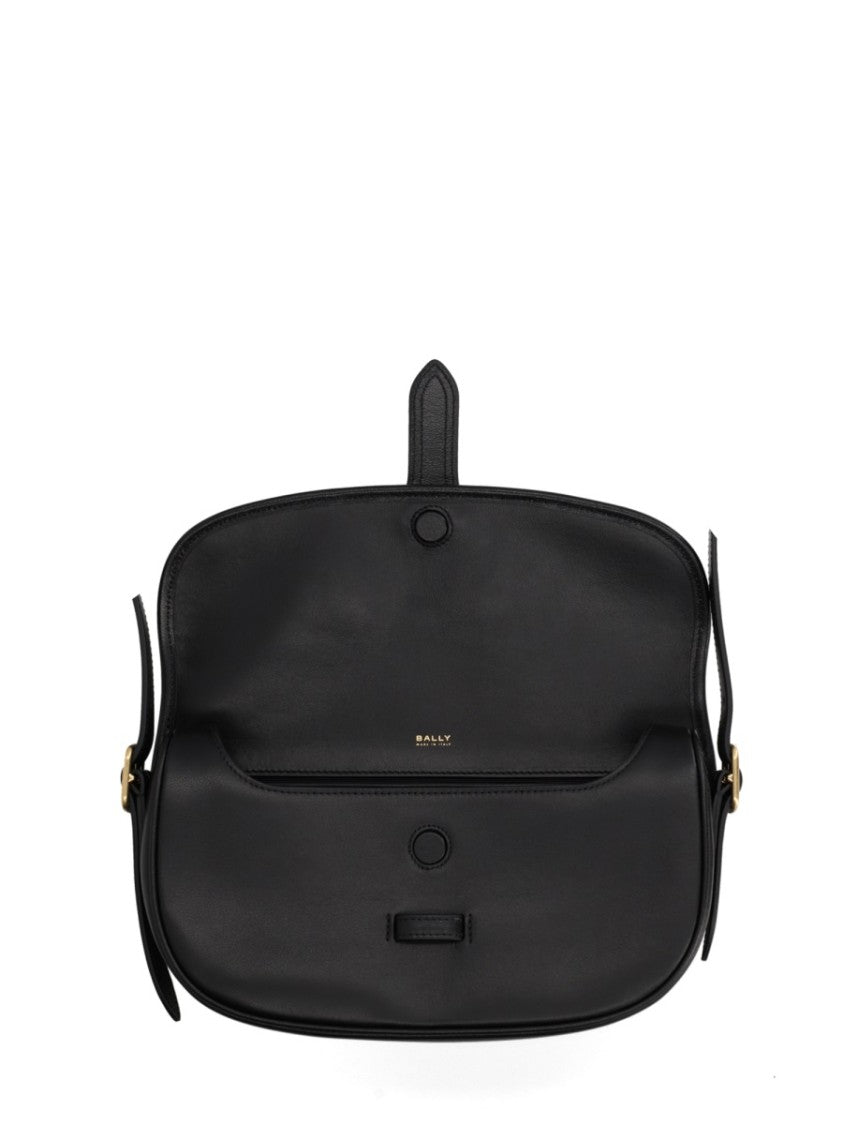 Bally Black Bovine Leather Beckhett Shoulder Bag