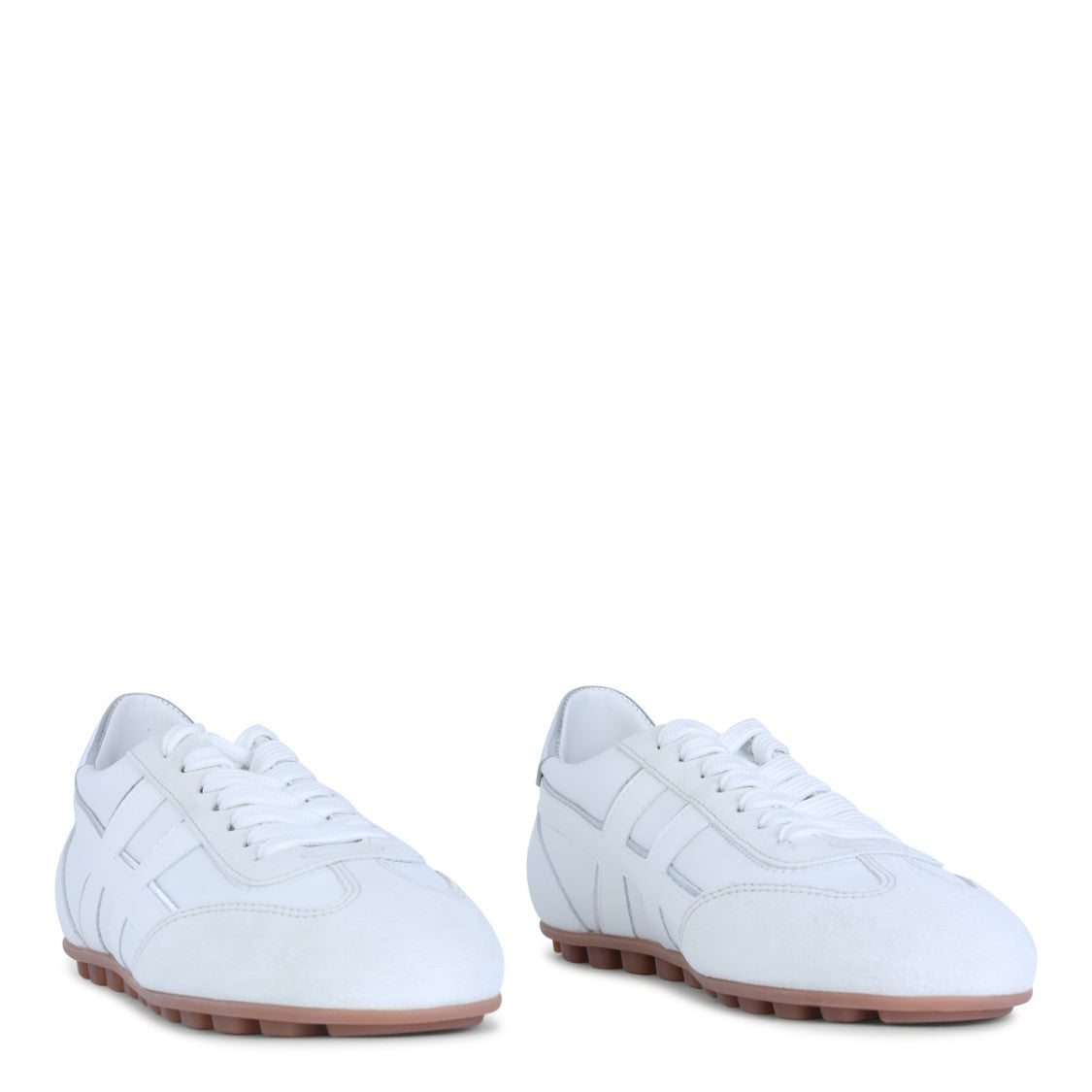 Hogan White Round Toe Sneakers