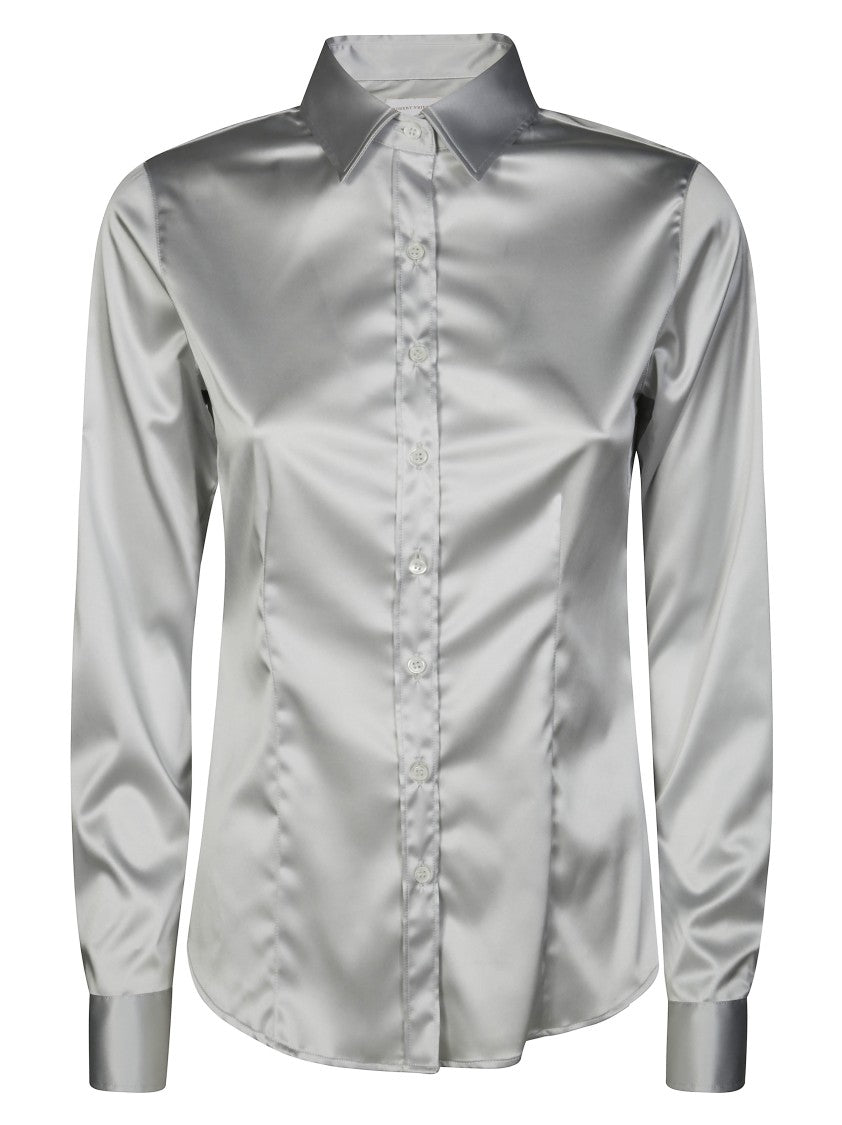 Friedman Satin Shirt With Classic Collar