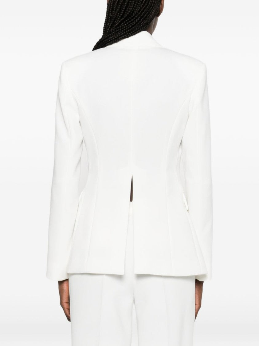 Pinko White Tailored Blazer With Structured Fit