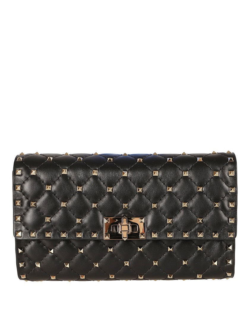 Valentino Garavani Quilted Black Lambskin Leather Bag