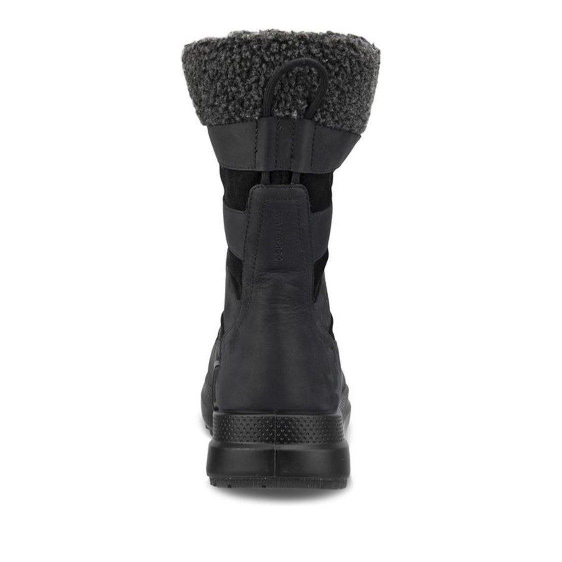 Ecco Black Solice Solice Textured Collar Lace-Up Nubuck Ankle Boots